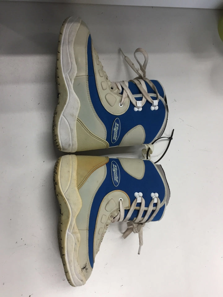 Liquid Beige/Blue Mens Size Specific 7 Used Snowboard Boots Tan Heeled Boots