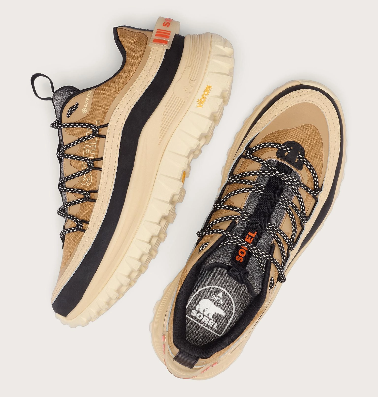 Sorel Women's CALLSIGN HORIZON LOW GTX Waterproof Sneaker | Caribou Buff / Caribou Beige Shoe Waterproof Spray Review