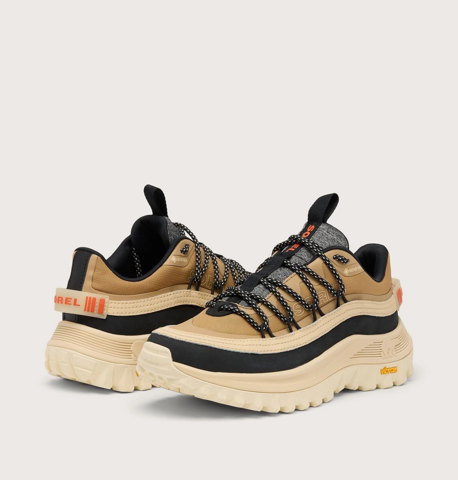 Waterproof Urban Shoes Sorel Women's CALLSIGN HORIZON LOW GTX Waterproof Sneaker | Caribou Buff / Caribou Beige