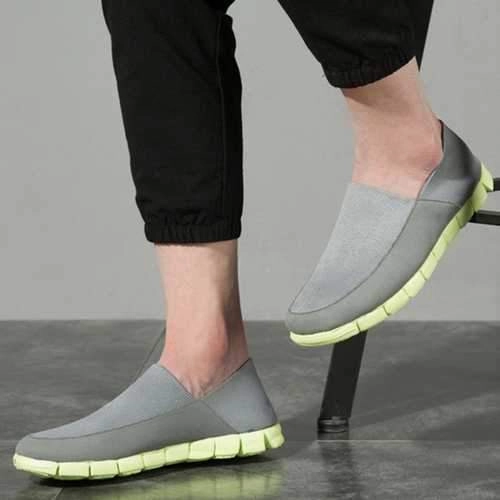 Flat Espadrille Shoes Men Breathable Mesh Cloth Soft Sole Slip On Flat Sneakers