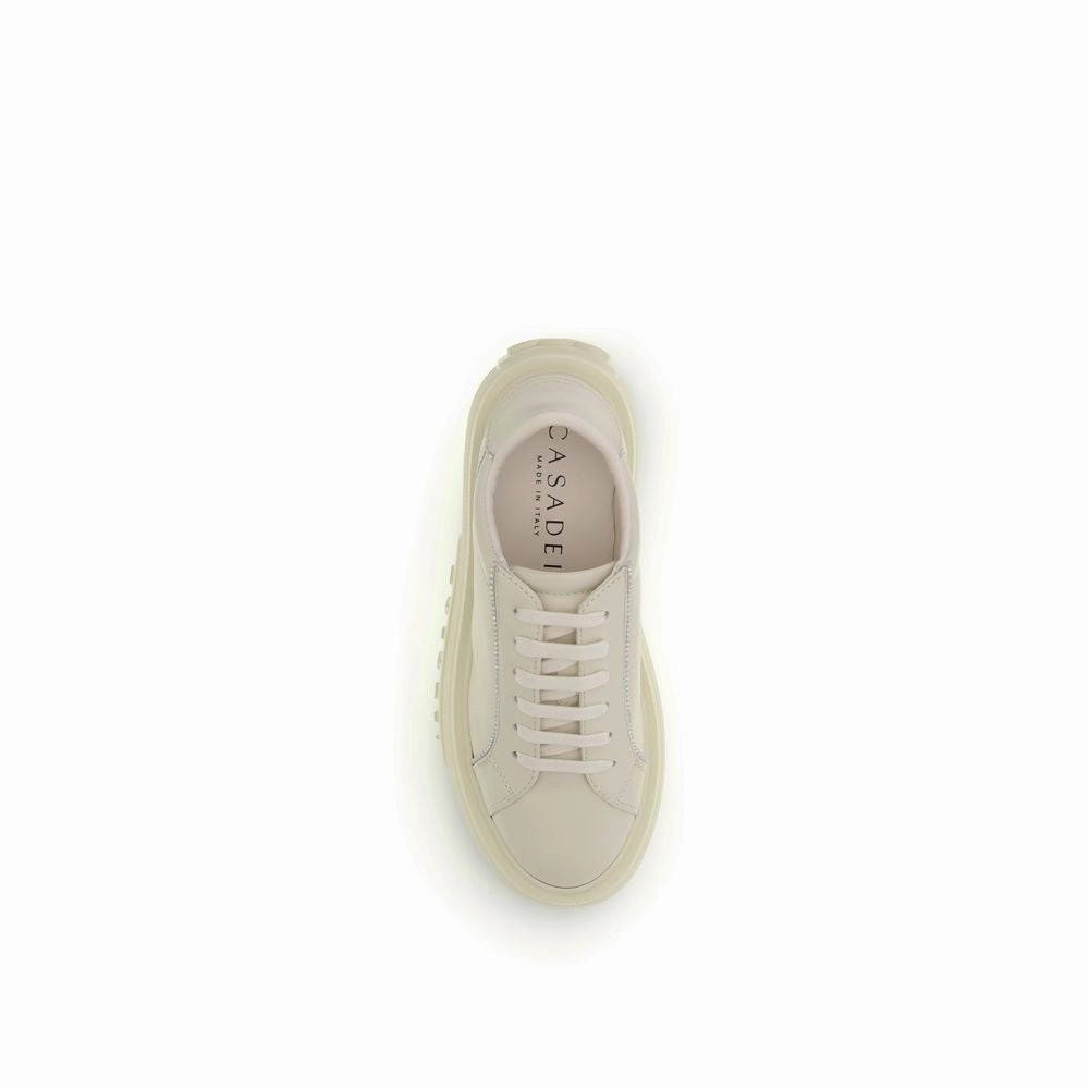 Casadei White Rubber Platform Sneakers Non Skid Sneakers
