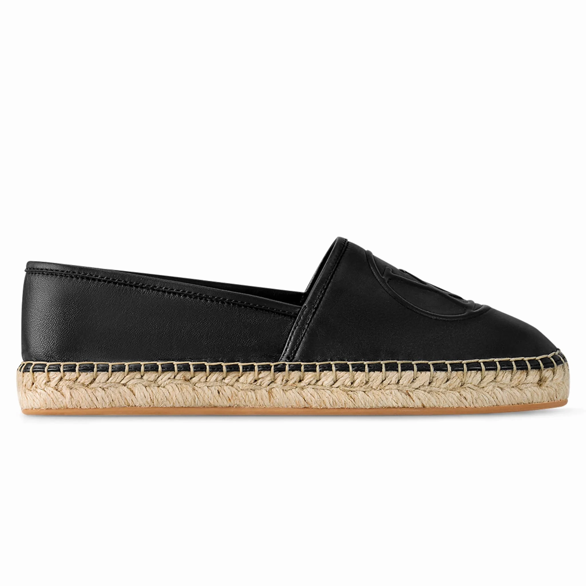Gg Flora Espadrille Louis Vuitton Starboard Leather Black Espadrilles