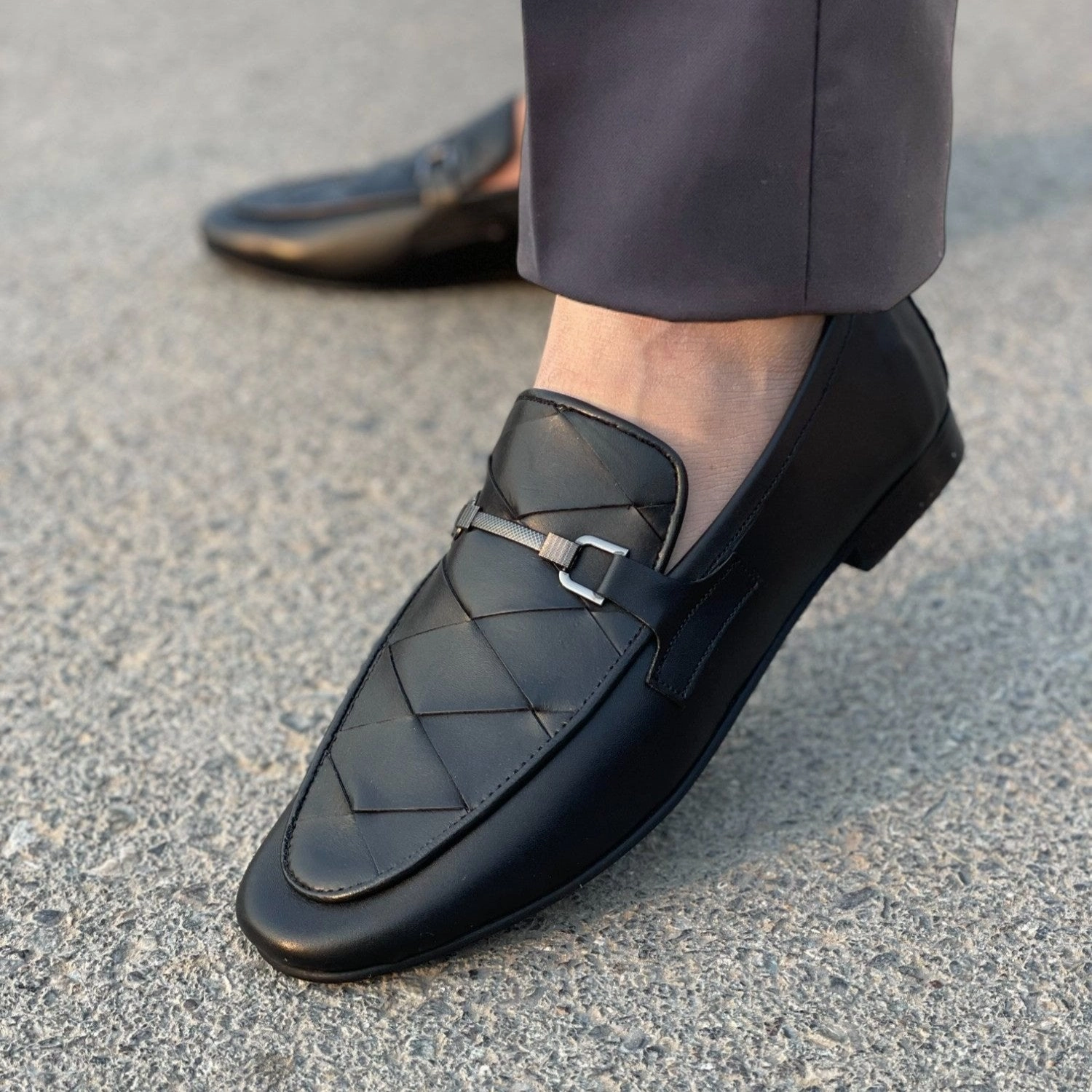 Flat Wide Fit Shoes LS Pure Leather Handmade Bali Straps Formal Shoes LS-201