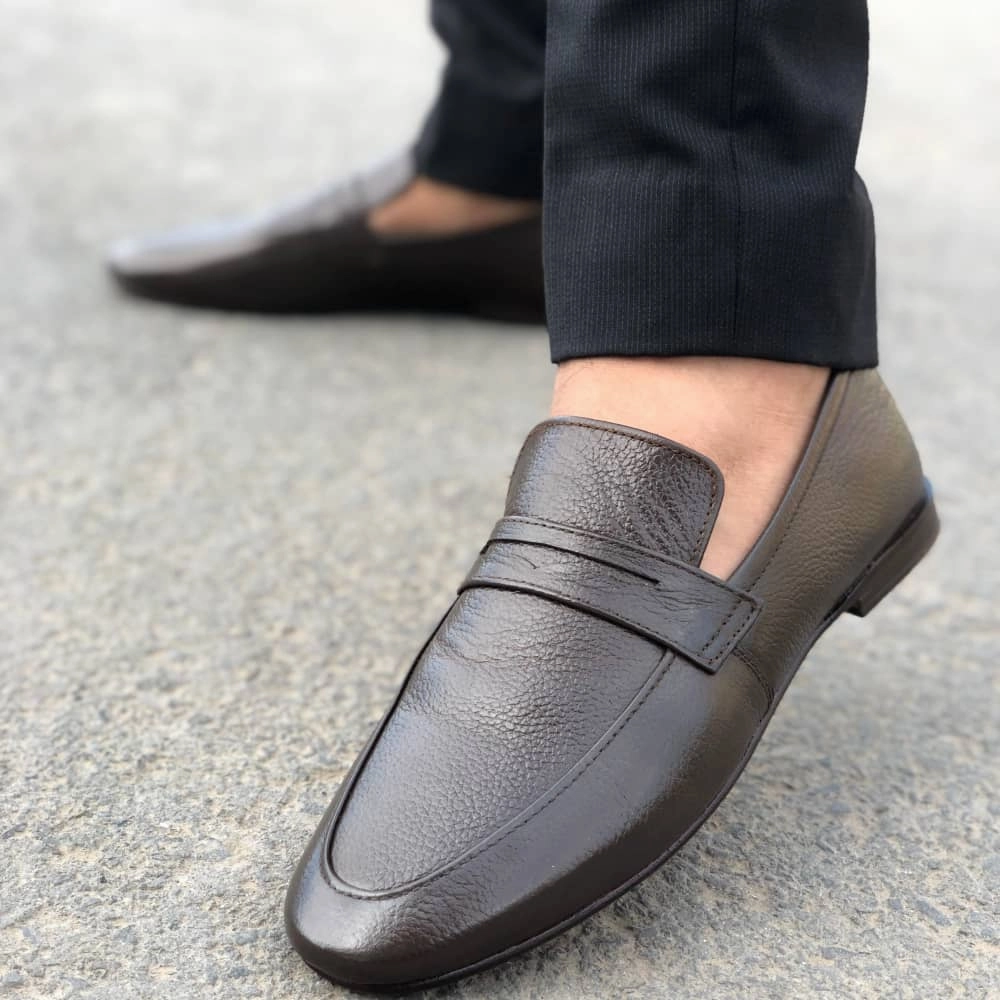 LS Pure Leather Handmade Emilo Brown Formal Shoes LS-902 Comfortable Shoes For Feet