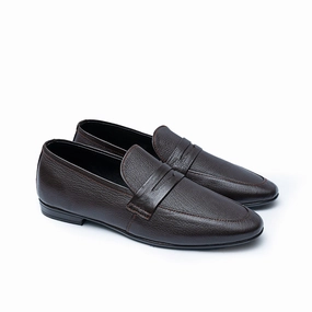 LS Pure Leather Handmade Emilo Brown Formal Shoes LS-902 Shoes For Overpronation And Flat Feet