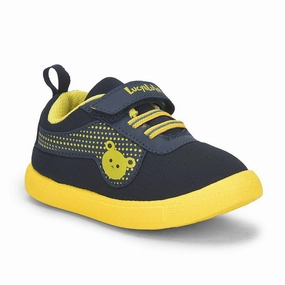 Lucy & Luke Navy Blue Casual Non Lacing Shoes For Kids BASTIAN-2E By Liberty Dress Walking