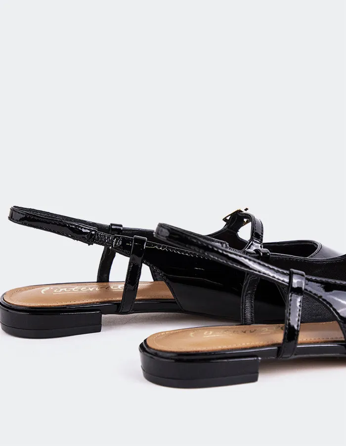 Chestnut Flats Shoes Ludisia Black Patent