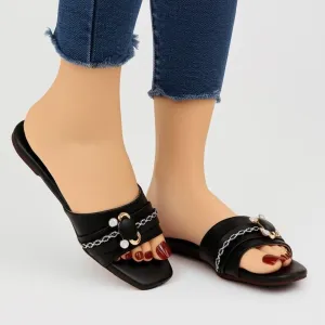 M0588 flat slipper-R31-3 Flat Closed Toe Dress Shoes