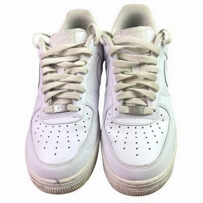 Nike Air Force 1 Shoes Mens 9.5 White AF1 Leather Low Top Sneakers Lifestyle Barefoot Shoes Business Casual