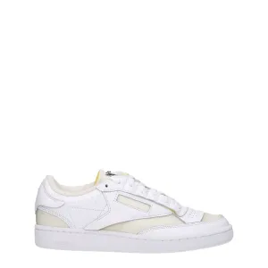 Big Bow Flat Shoes Maison Margiela White Fabric Low Top Sneakers