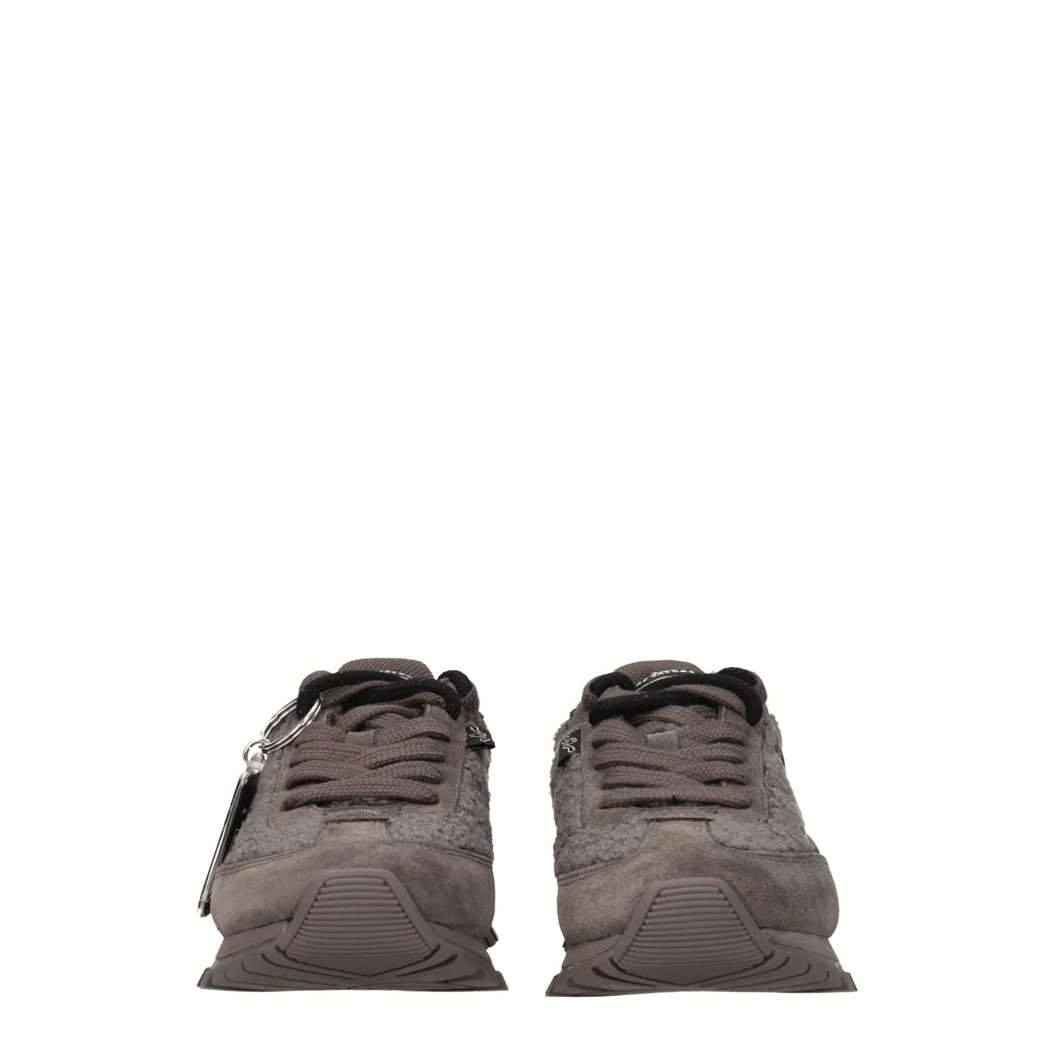 Marc Jacobs Gray Fur Chunky Sneakers Designer Flat Shoes Wedding