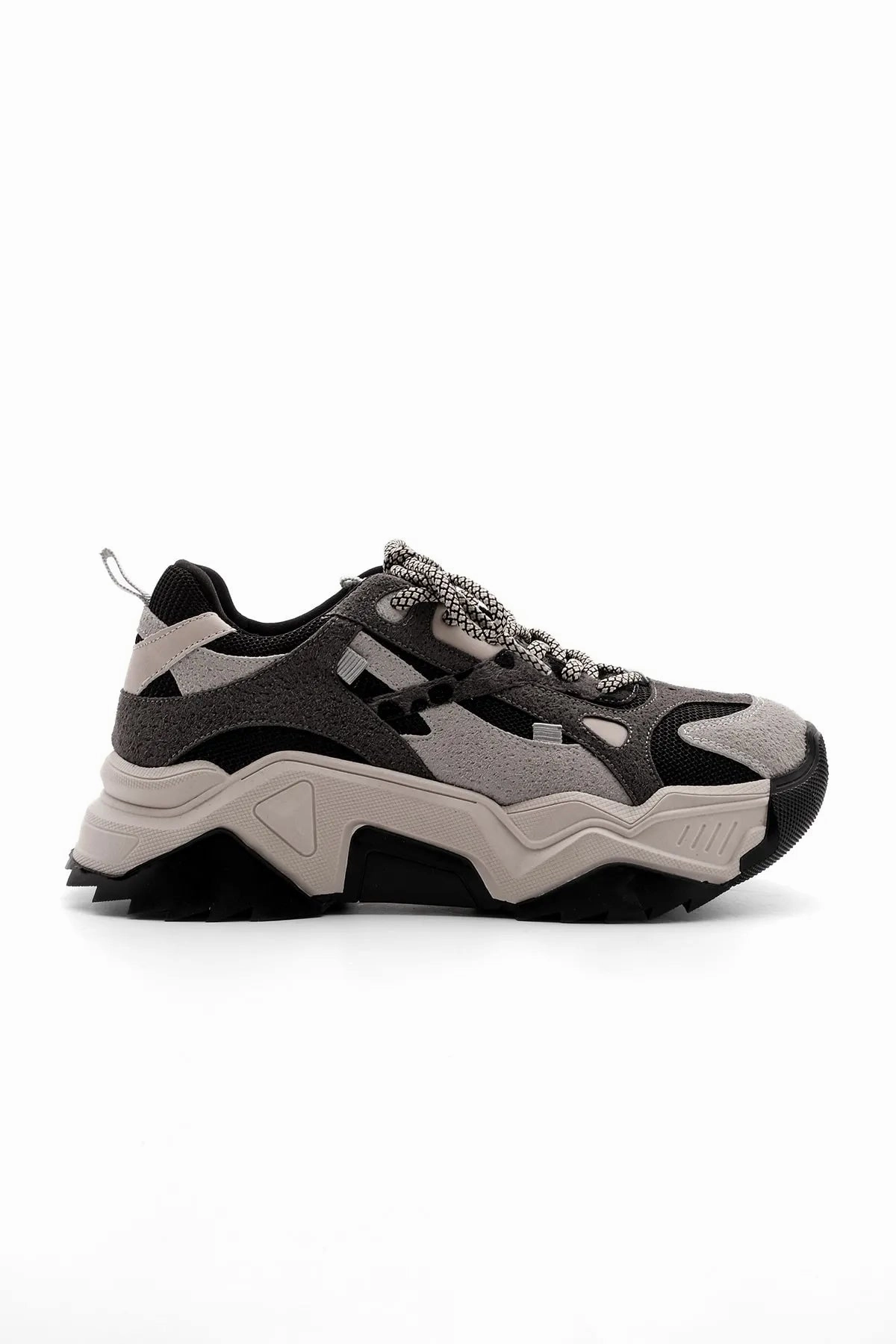 All Leather Sneakers Margin Women's High Sole Sneaker Lace-Up Sneakers