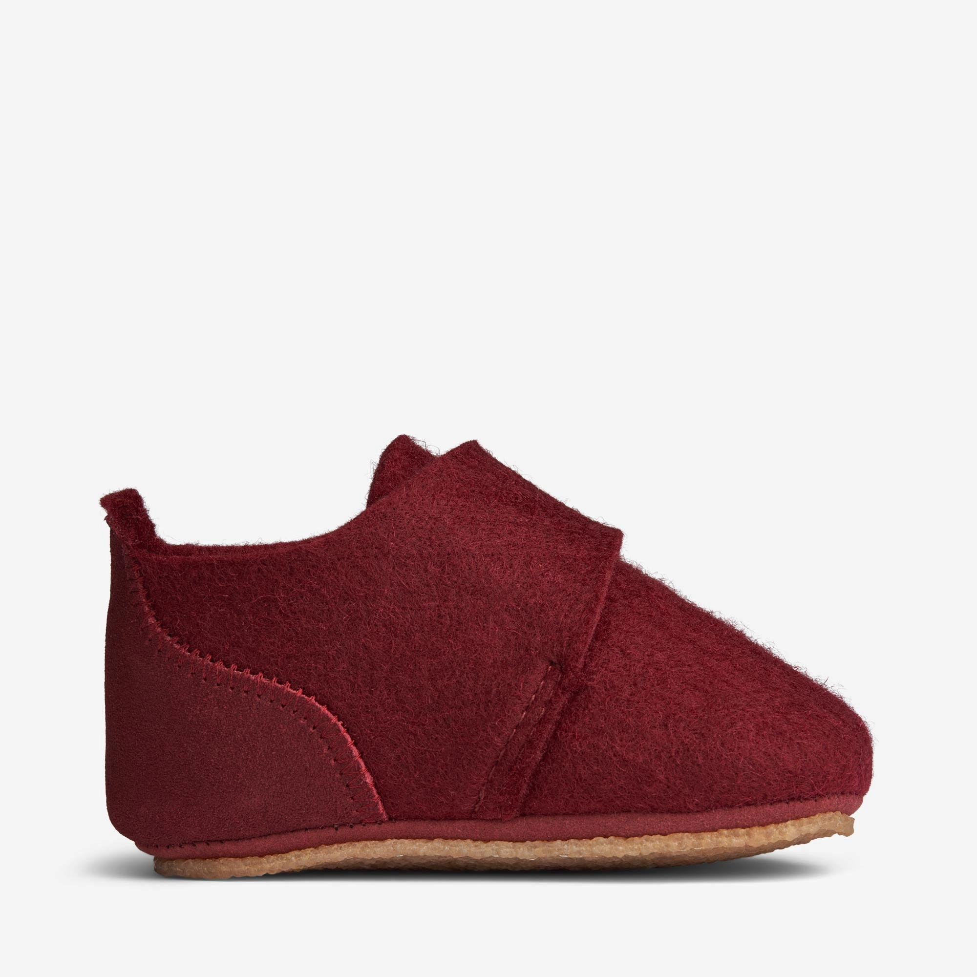 Slippers With Zipper Marlin Felt Home Shoe - berry