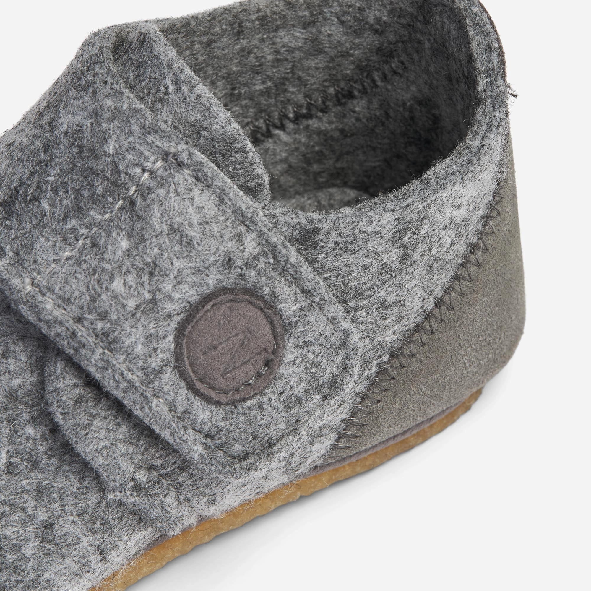 Feet Sweat In Slippers Marlin Felt Home Shoe - grey