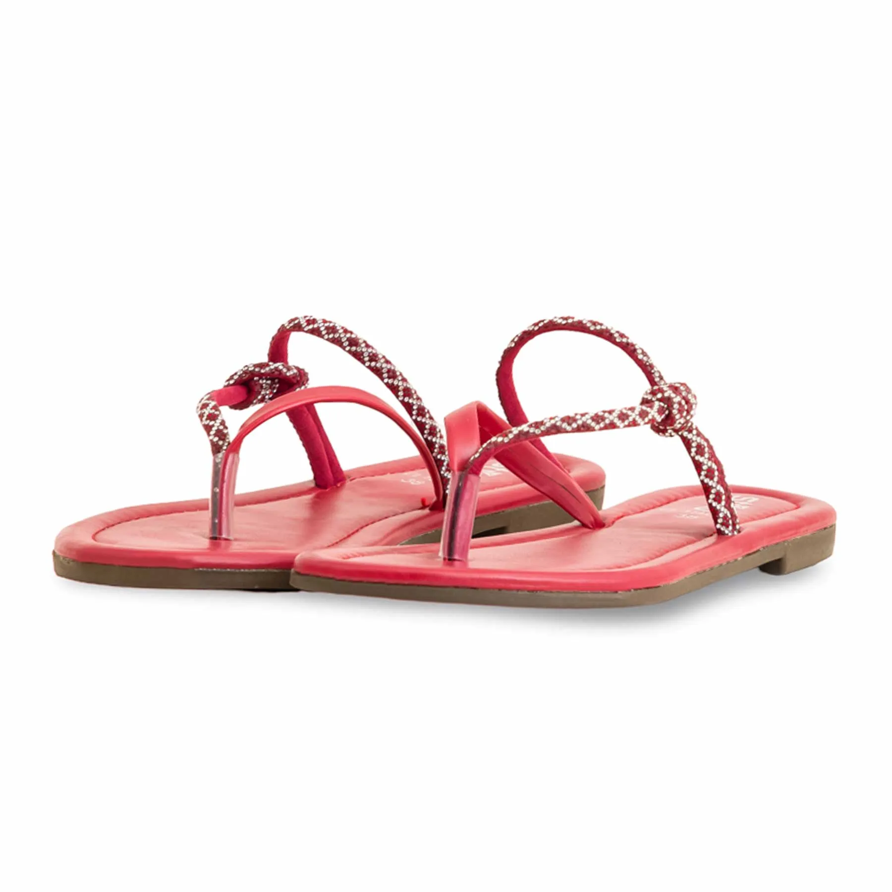 Maroon Casual Chappal For Ladies CL1906 Fox Flat Pedal Shoes