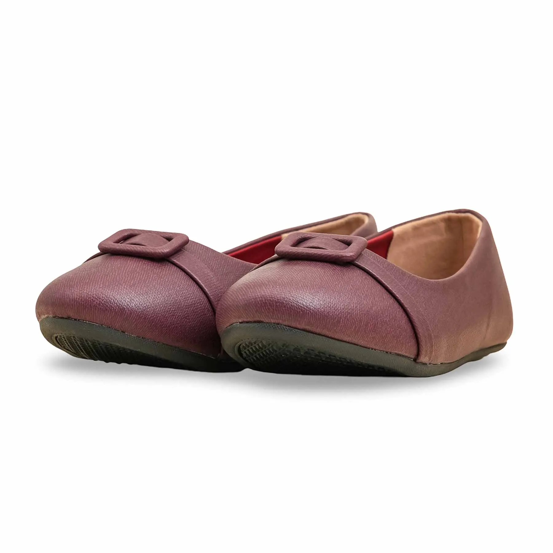 Maroon Pumps For Ladies WN1322 Ballet Shoe Flats