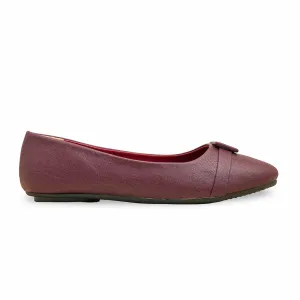 Best Restaurant Shoes For Flat Feet Maroon Pumps For Ladies WN1322