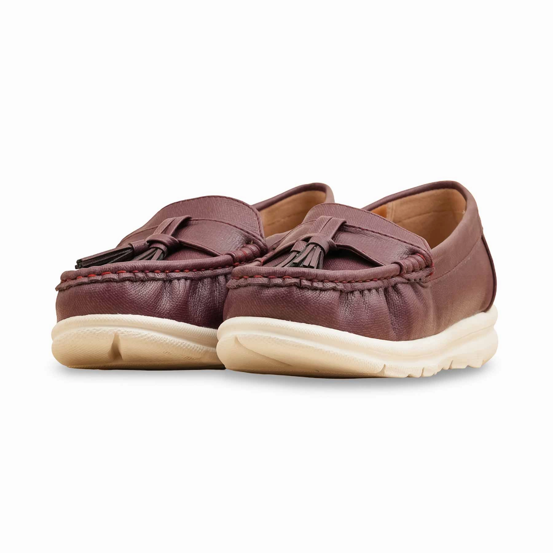 Maroon Moccasin For Women WN4487 Originals Samba Og Casual Shoes