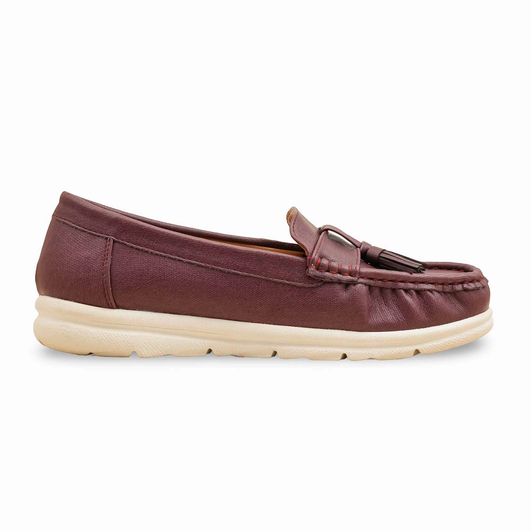 Casual Shoes Image Maroon Moccasin For Women WN4487