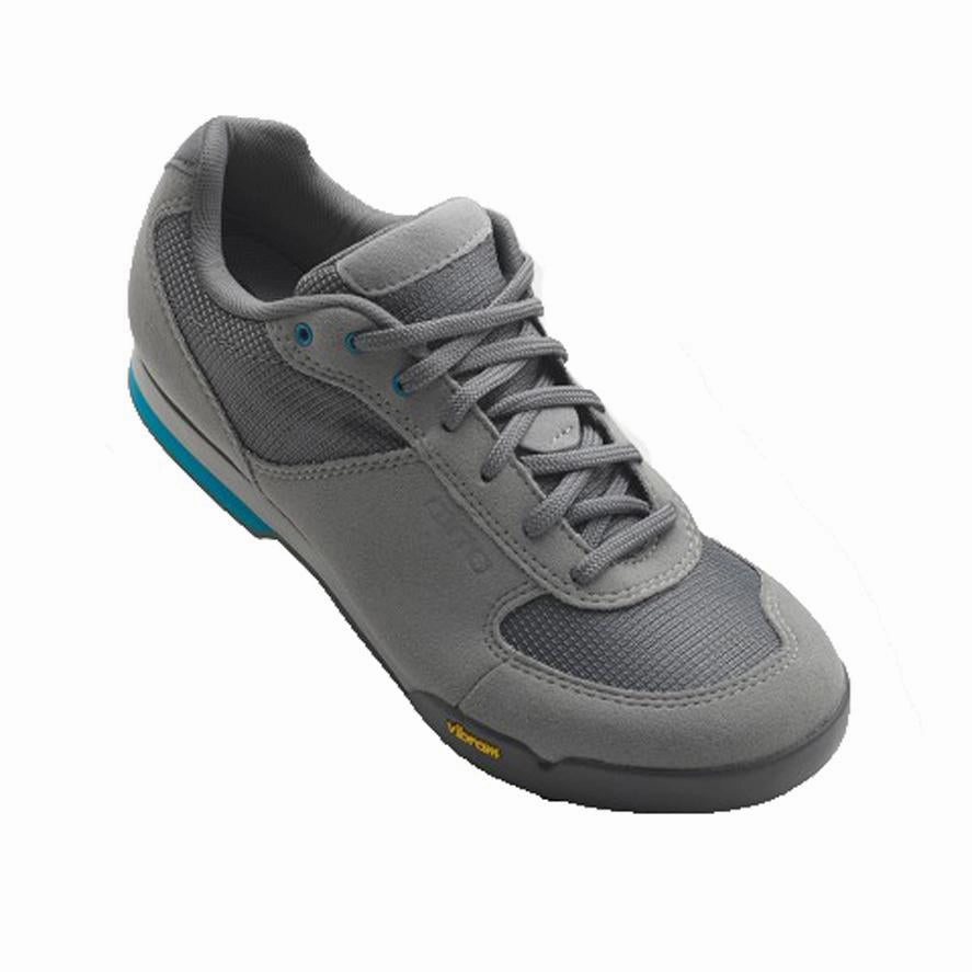 Giro Petra VR MTB Shoe - Womens - Titanium-Blue Jewel Narrow Climbing Shoes