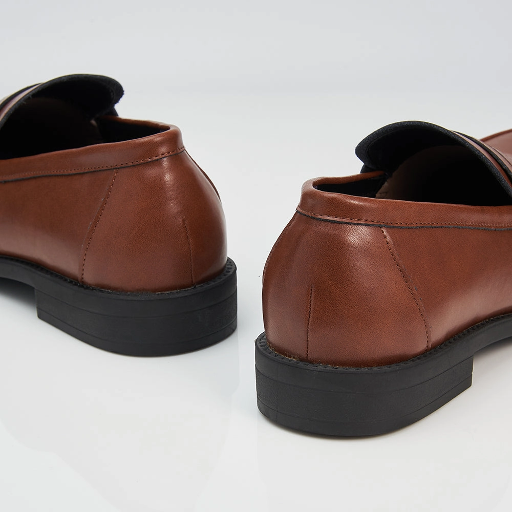 Men Formal Loafers Shoes T Bar Flat Shoes