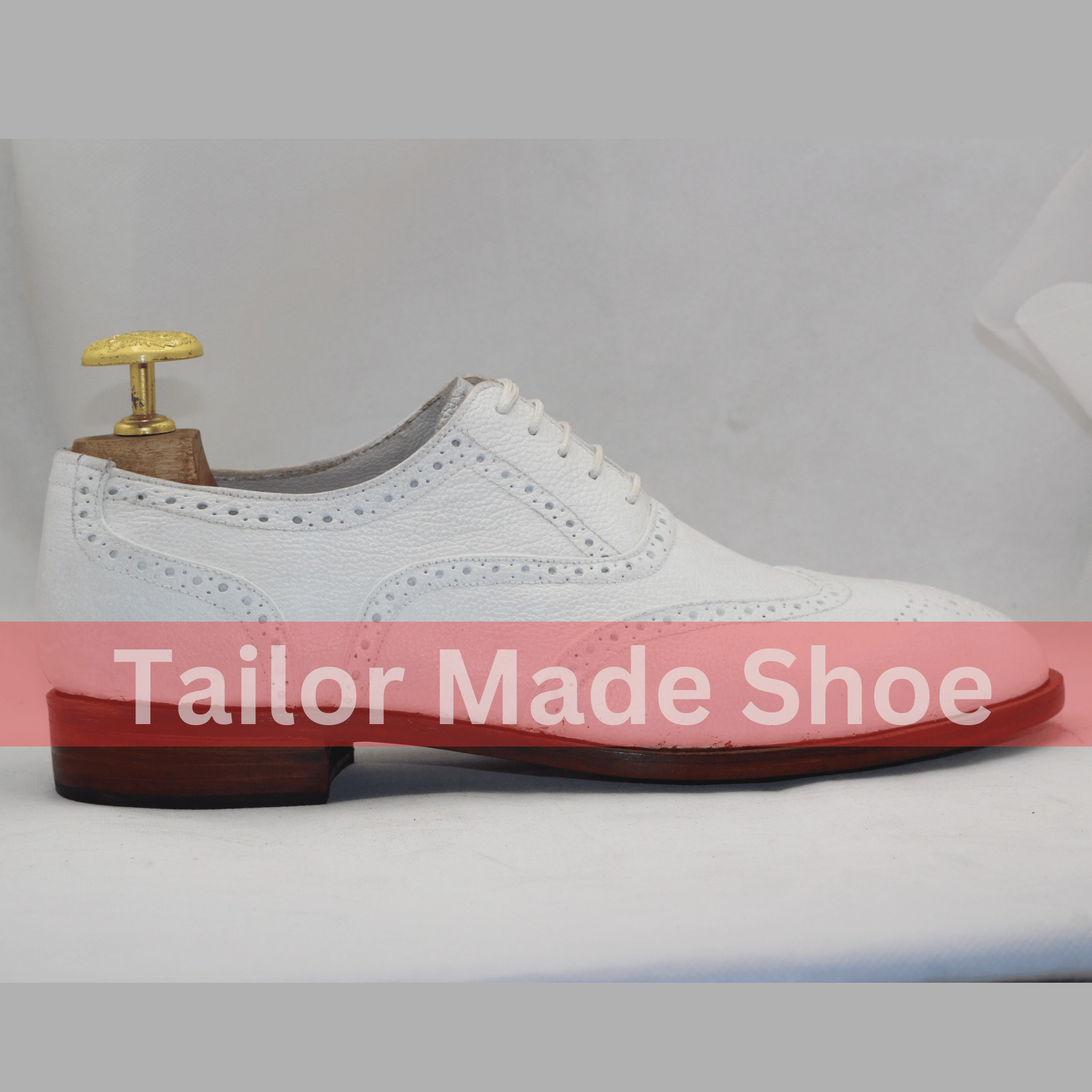 Men's Classic White Leather Brogue Shoes Sophisticated White Oxford Brogues  Stylish and Comfortable  Handmade and Premium Quality Rubber Deck Boots