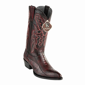Indoor Soccer Boots Mens King Exotic Ostrich Leg Boots Black Cherry (4980518)