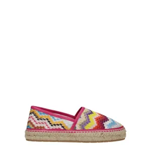 Flat Shoes Brand Names Missoni Multicolor Fabric Espadrilles