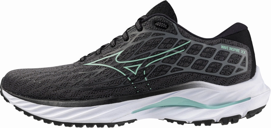 Mizuno Wave Inspire 20 WIDE FIT (D) Womens Running Shoes - Grey Go Run Consistent Running Shoes