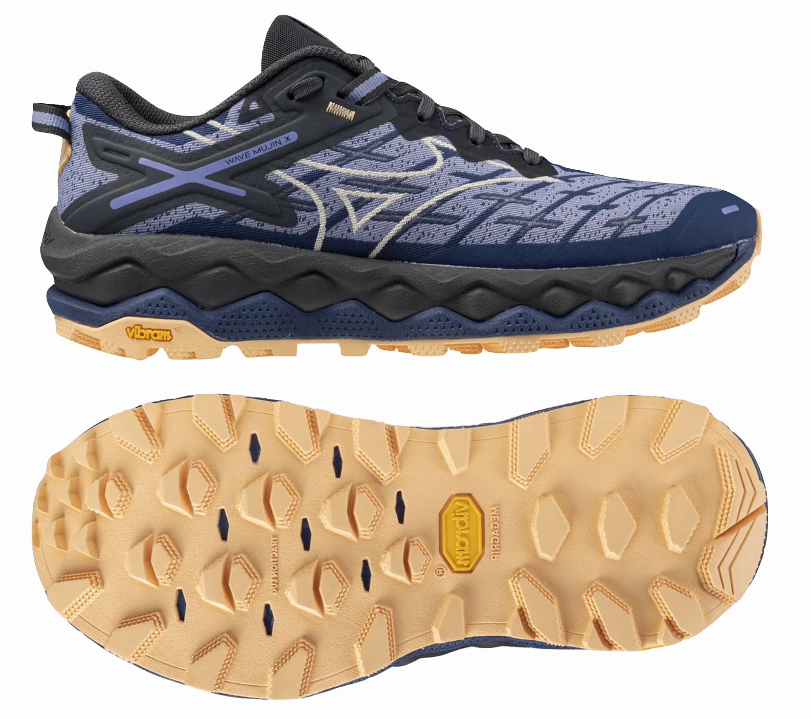 Mizuno Wave Mujin 10 (Purple Impression) Womens Trail Running Shoes Stability