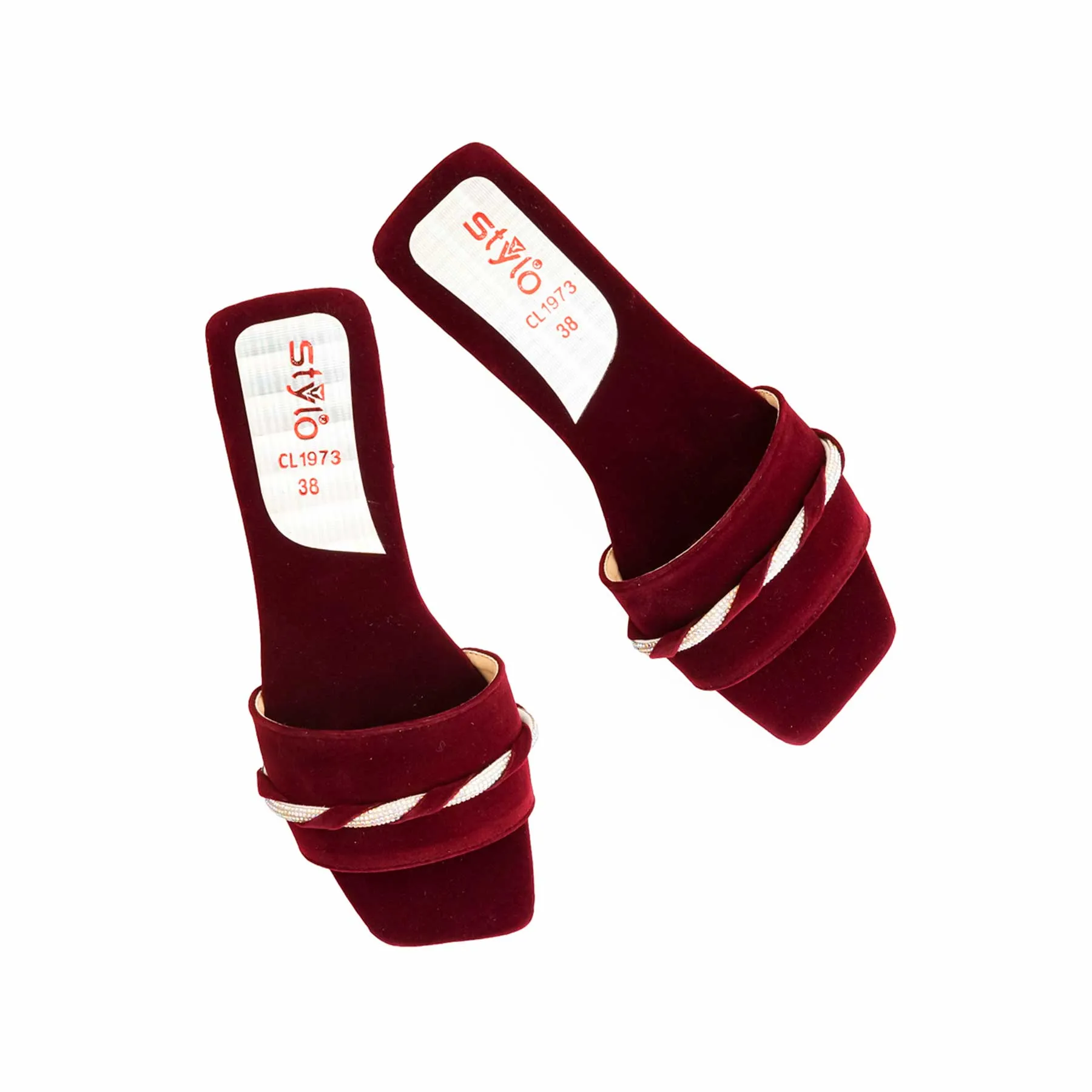 Maroon Casual Slipper For Ladies CL1973 Best Flat Pedal Shoes