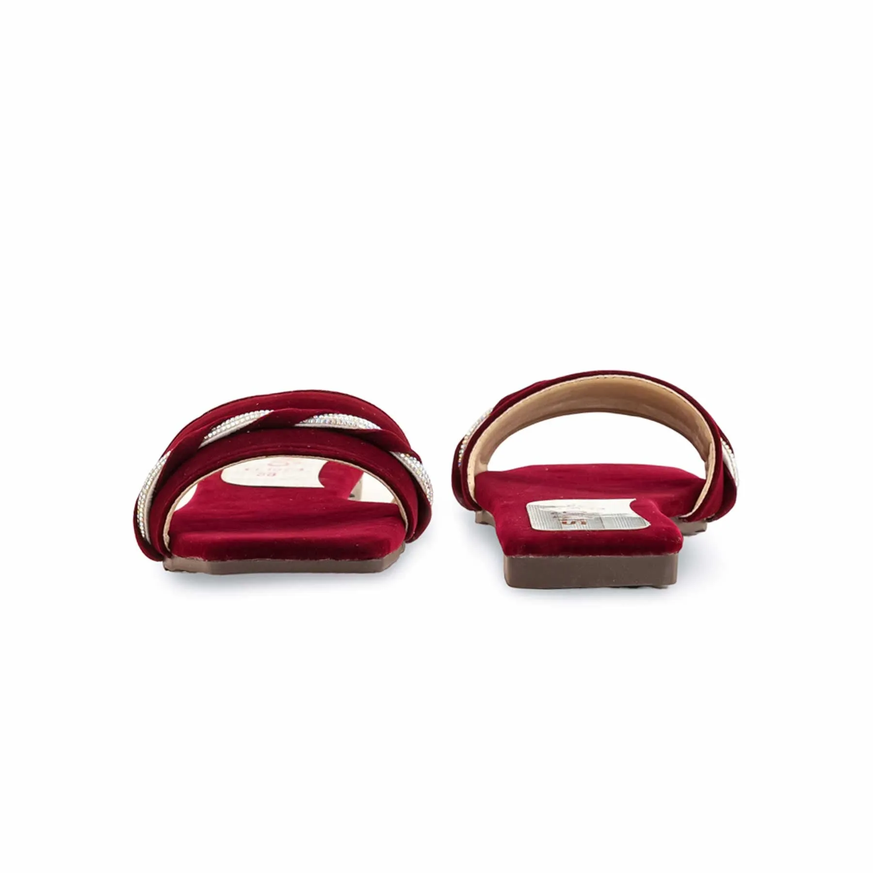 Run Flat Shoes Maroon Casual Slipper For Ladies CL1973