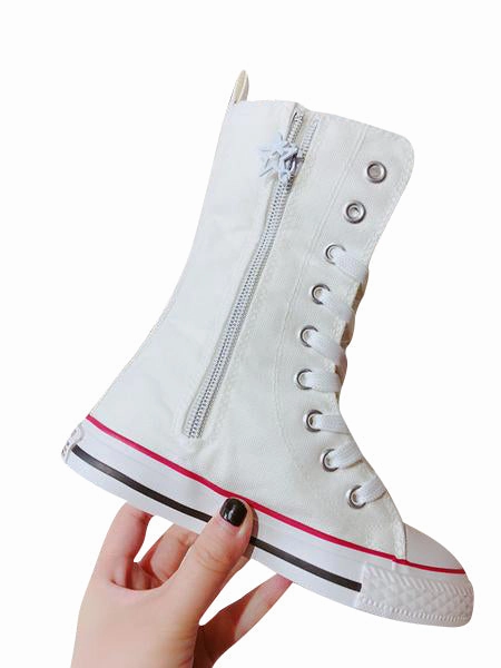 Gym Shoes MOF Kids autumn hi-top shoes rhinestone canvas hi-top sneakers for girls