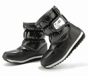 MOF Kids winter snow boots waterproof outdoor warm faux fur lined shoes Trail Runners Hiking Shoes