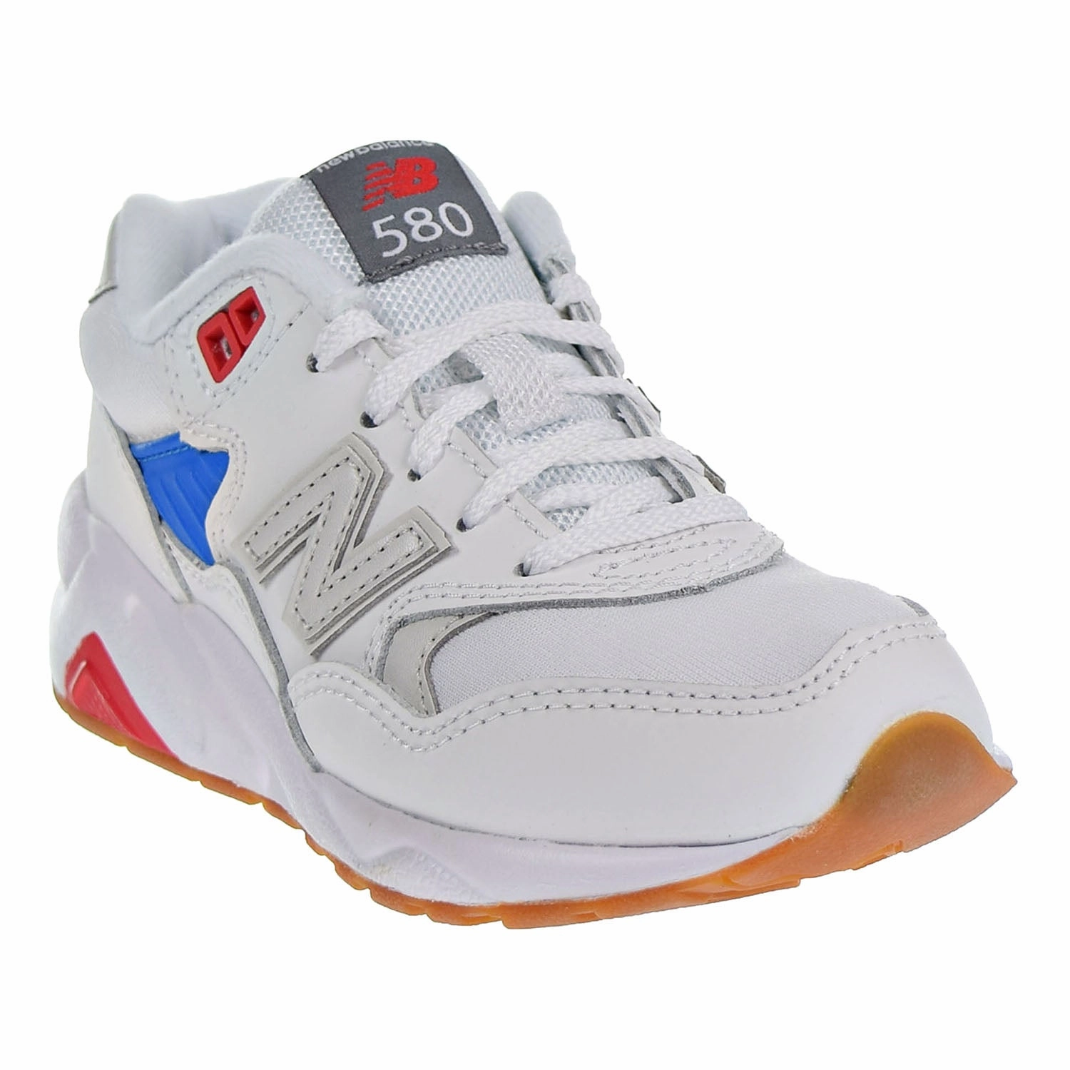 New Balance 580 Little Kids' Shoes White/Blue/Gum Friday Running Shoes Deals
