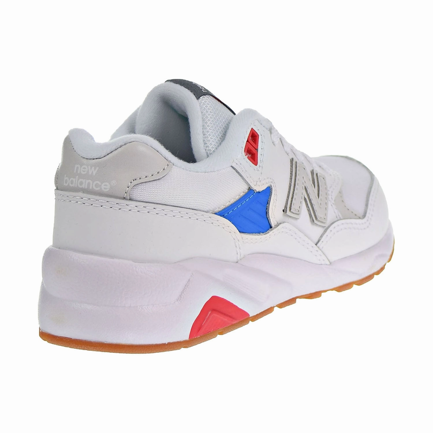 On Running Shoes New Balance 580 Little Kids' Shoes White/Blue/Gum