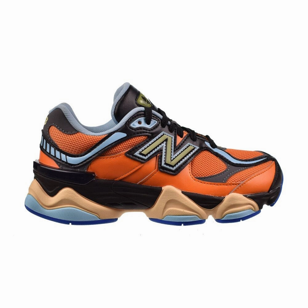 Best Toe Sneakers New Balance 9060 2E (Wide) Big Kids' Shoes Orange-Yellow gc9060-og-W