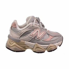 New Balance 9060 (Wide) Toddlers' Shoes Grey/Pink iv9060-el-W Cat Steel Toe Sneakers