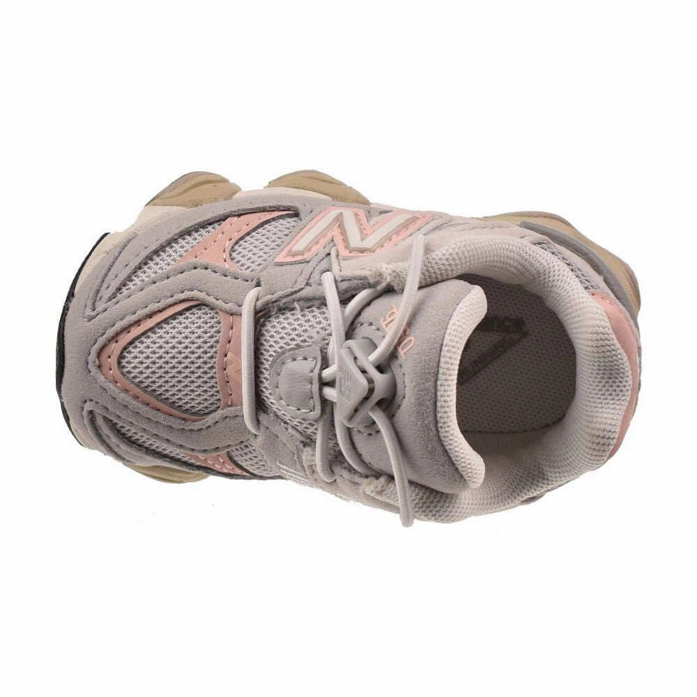 Rubber Sneakers New Balance 9060 (Wide) Toddlers' Shoes Grey/Pink iv9060-el-W