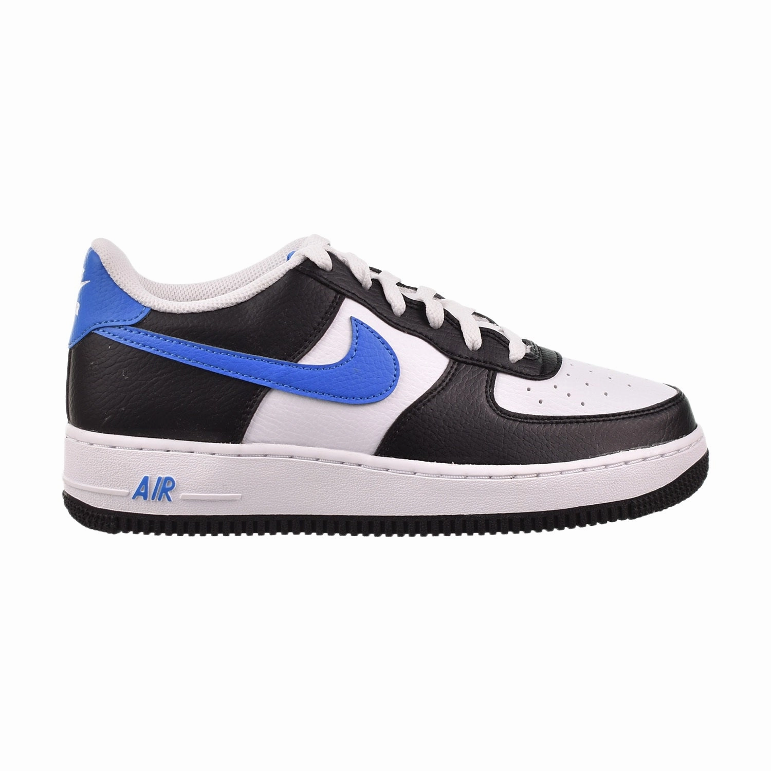 Nike Air Force 1 (GS) Big Kids' Shoes Black-White-Light Photo Blue Asics Shoes Gel Venture 8