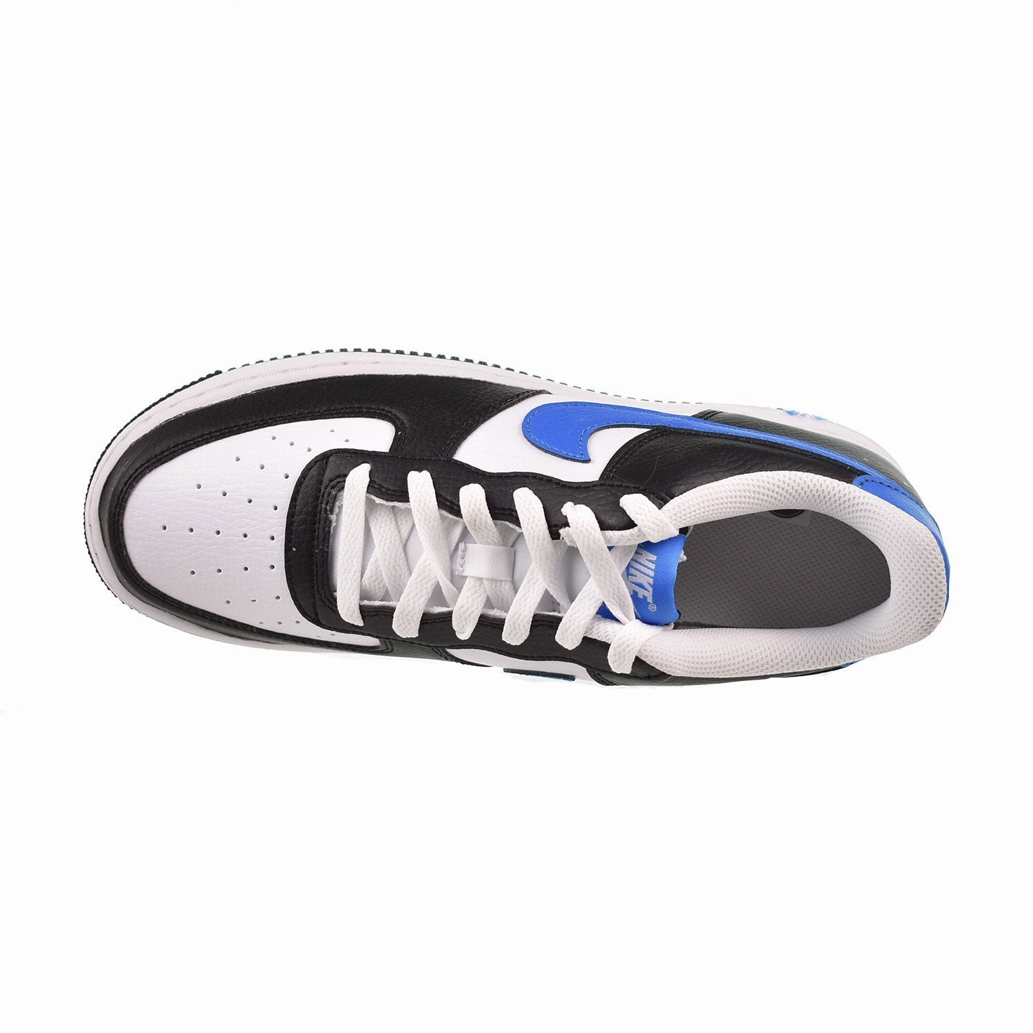 Nike Air Force 1 (GS) Big Kids' Shoes Black-White-Light Photo Blue Asics Gel-tactic 12 Indoor Sport Shoe