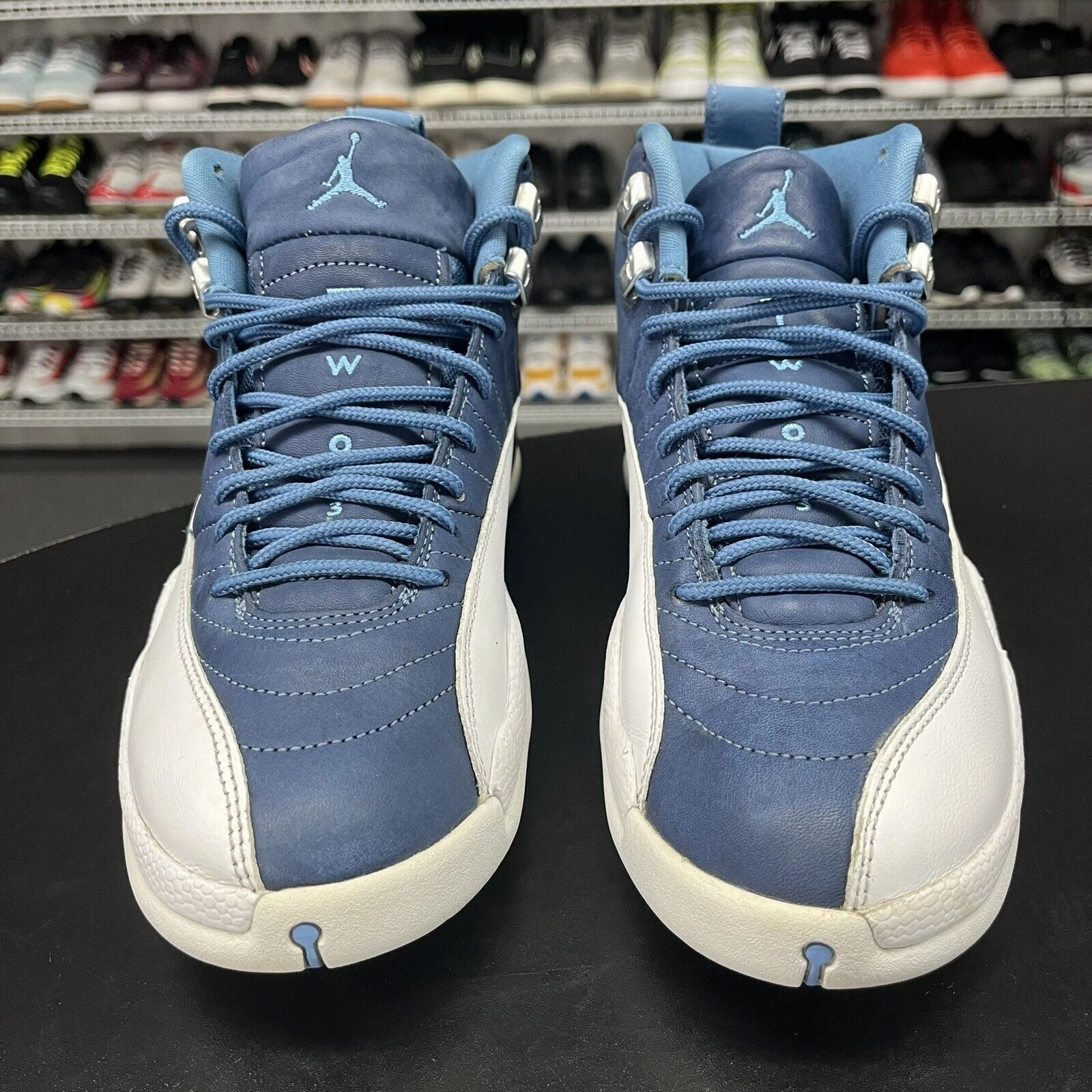 Nike Air Jordan 12 Retro Indigo OG XII 130690-404 Mens Size 8 Carbon Asics Running Shoes