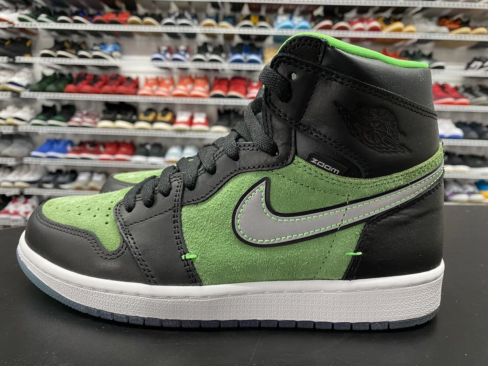 Nike Air Jordan 1 Zoom Zen Green CK6637-002 OG I Green Black Men's Size 8.5 VNDS Asics Running Shoes Vintage