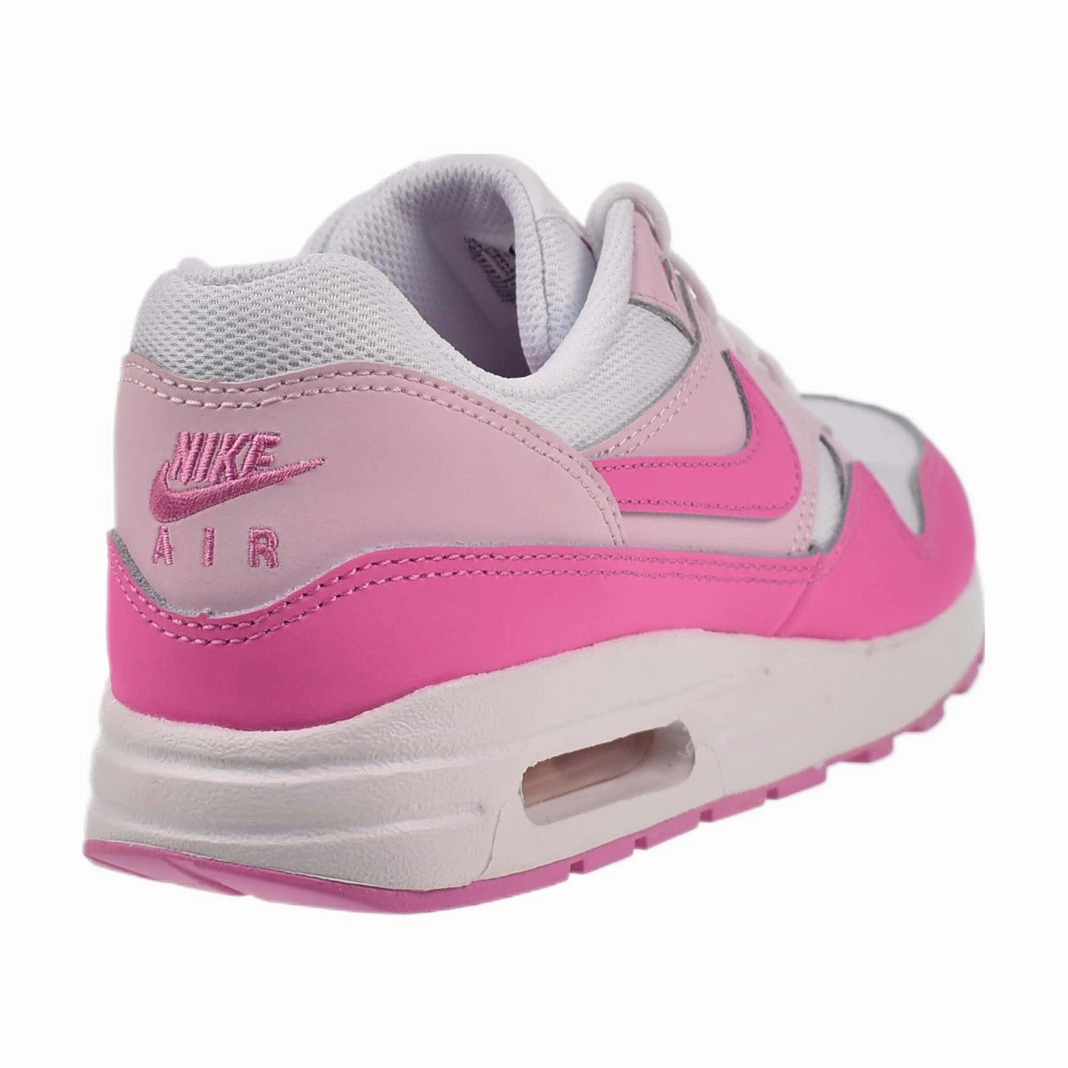 Tempo Run Shoes Nike Air Max 1 (GS) Big Kids' Shoes White-Playful Pink-Pink Foam