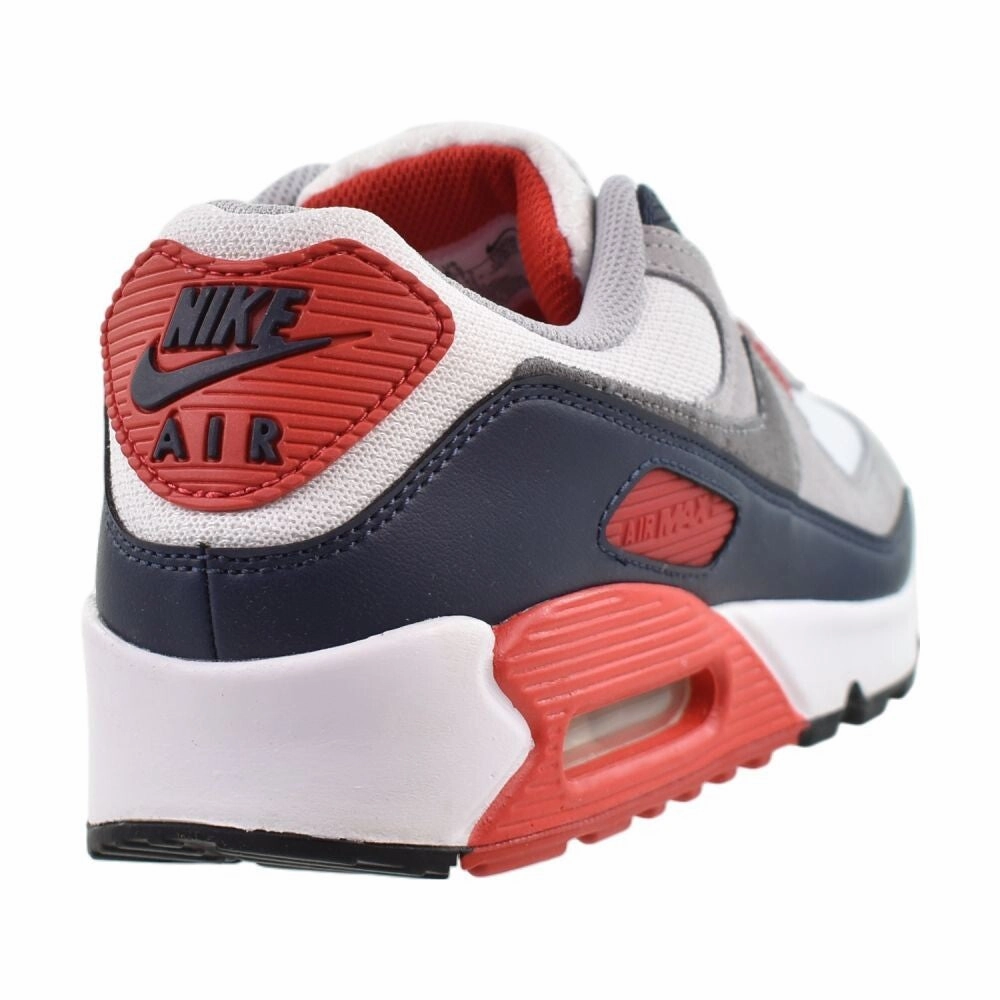 Nike Air Max 90 Men's Shoes White/Cool Grey/University Red dm0029-117 Casual Shoes To Wear With Dress Pants