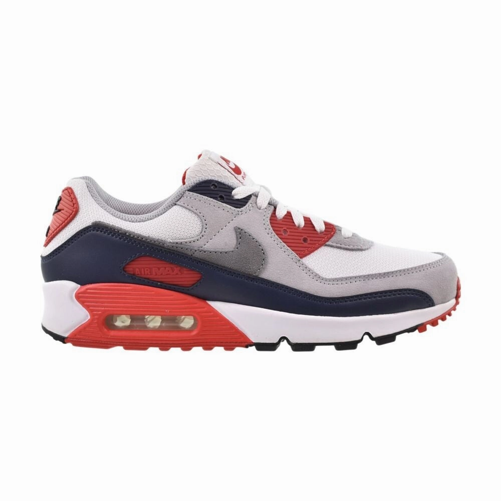 Nike Air Max 90 Men's Shoes White/Cool Grey/University Red dm0029-117 Casual Summer Shoes With Shorts