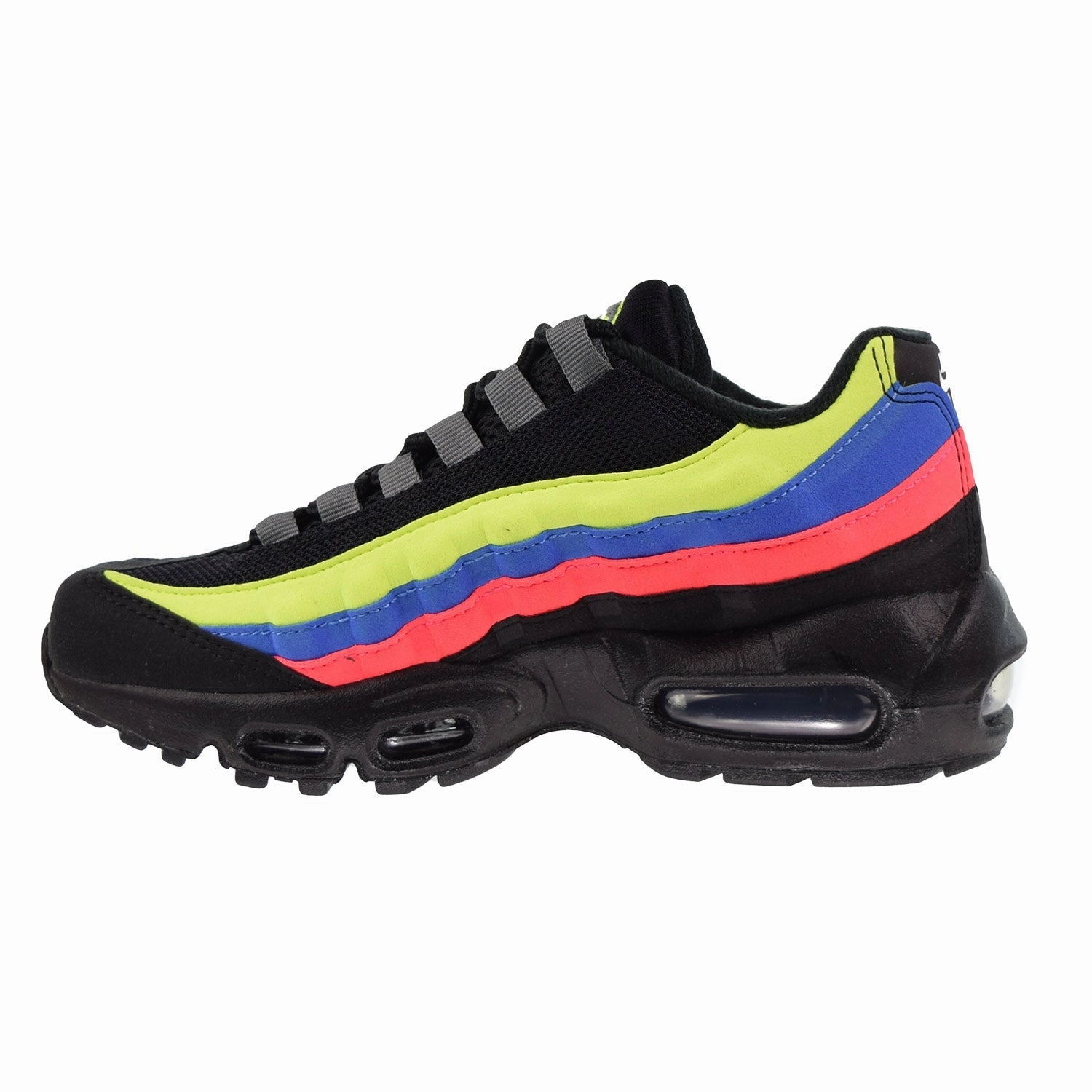 Nike Air Max 95 (GS) Big Kids' Shoes Black-Volt-Blue Crystal Revel 6 Neutral Running Shoe