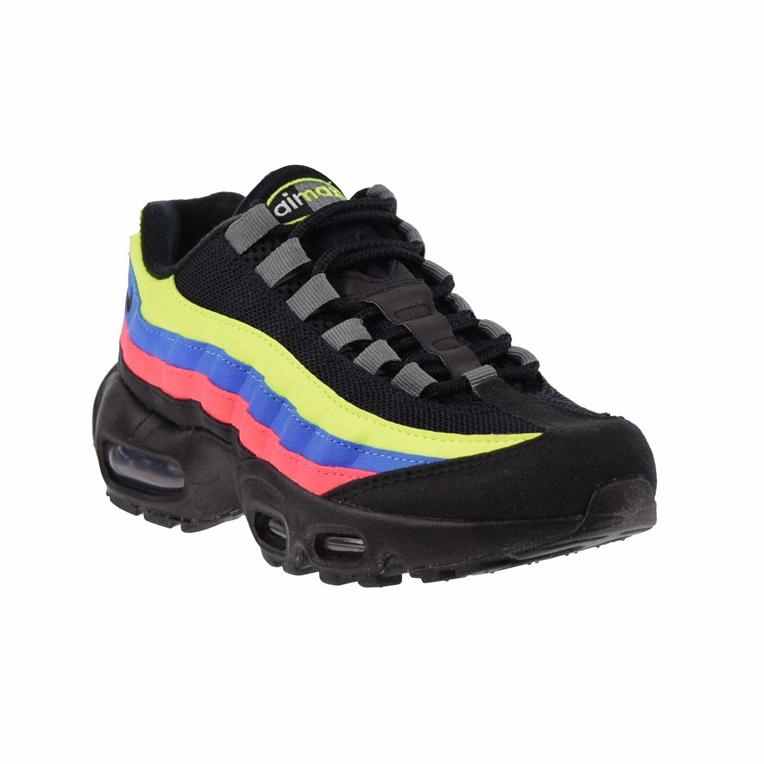 Adizero Adios Pro Running Shoes Nike Air Max 95 (GS) Big Kids' Shoes Black-Volt-Blue Crystal