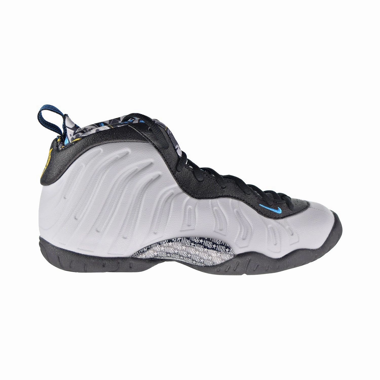 White Basketball Sneakers Nike Little Posite One Big Kids' Shoes Wolf Grey-University Gold-Black