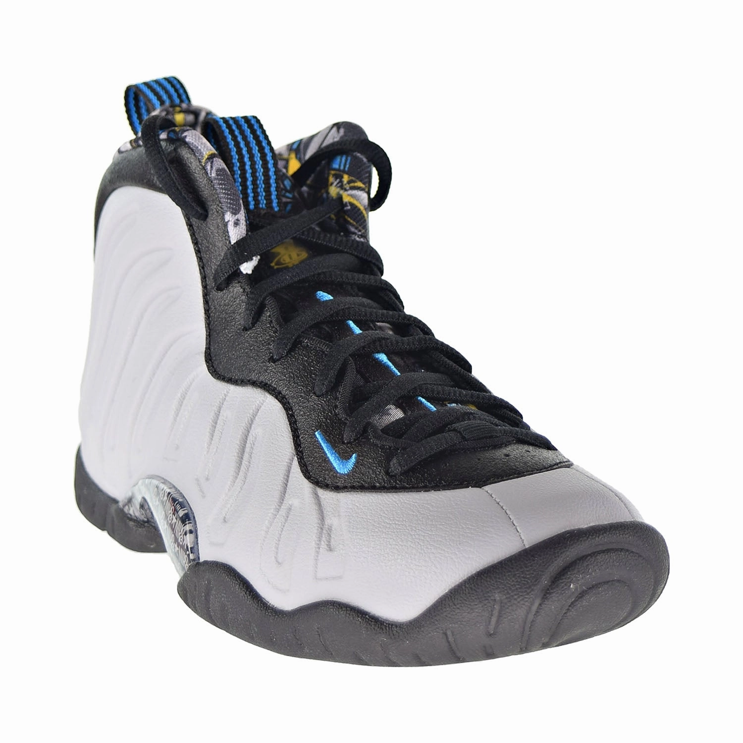 Nike Little Posite One Big Kids' Shoes Wolf Grey-University Gold-Black Women Sneakers